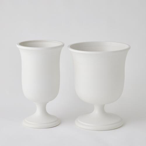 Villa Chalice Vase-Matte White-Sm