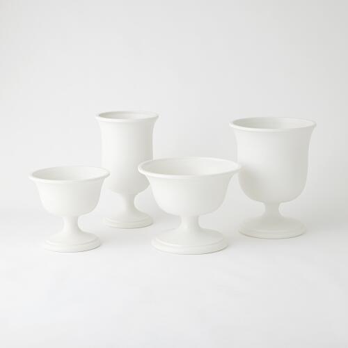 Villa Chalice Vase-Matte White-Sm