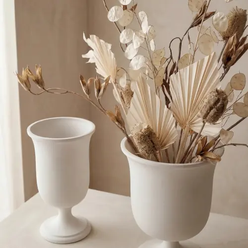 Villa Chalice Vase-Matte White-Sm