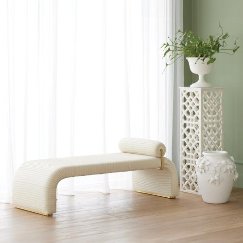 Villa Limone Urn-Matte White-Sm