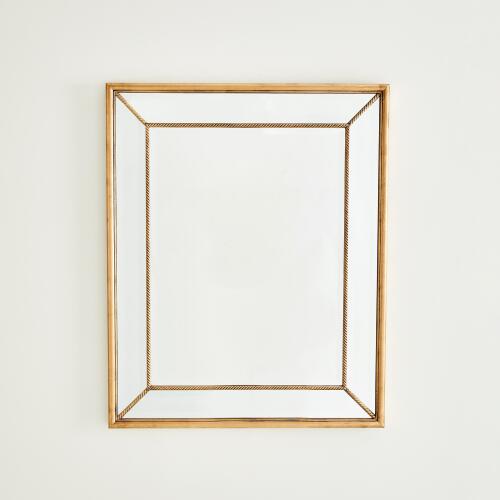 Gilded Rope Mirror-Gold