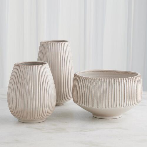Vergule Ribbed Vase-Sm
