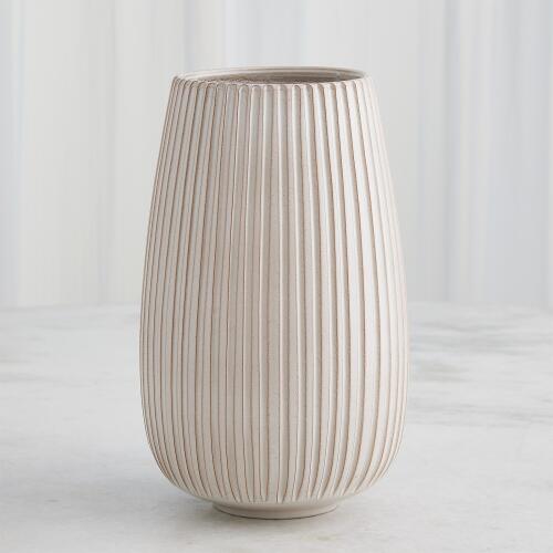 Vertical Ribbed Vase-Sm