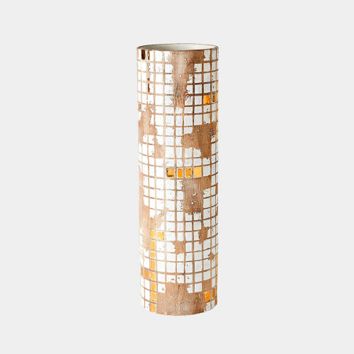 Racked Golden Mosaic Vase