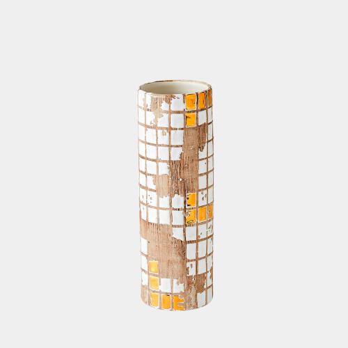 Racked Golden Mosaic Vase
