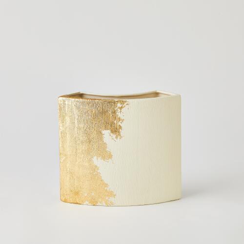 Splashy Gold Leaf Vase