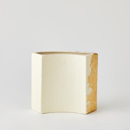 Splashy Gold Leaf Vase