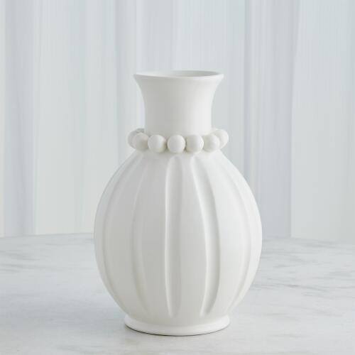 Pearl Vase-Matte White
