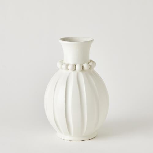 Pearl Vase-Matte White