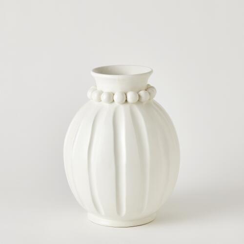 Pearl Vase-Matte White