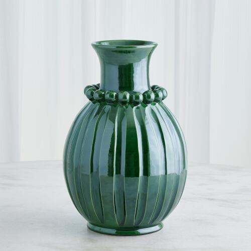 Pearl Vase-Emerald