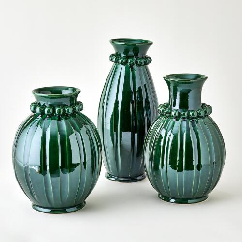 Pearl Vase-Emerald