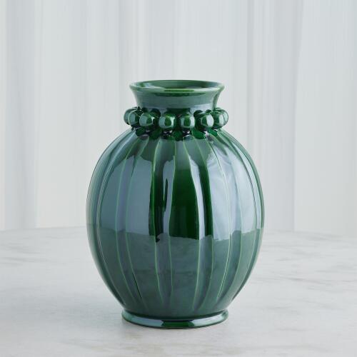 Pearl Vase-Emerald