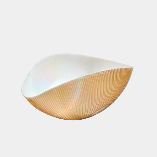 Pleated Bowl-Camel/Ivory