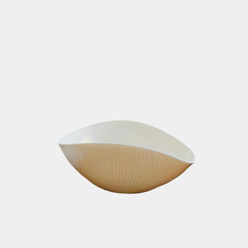 Pleated Bowl-Camel/Ivory