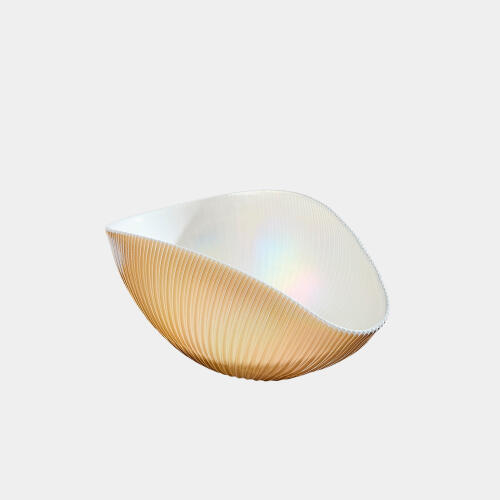 Pleated Bowl-Camel/Ivory