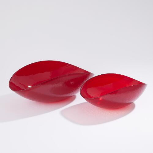 Folded Bowl-Deep Red