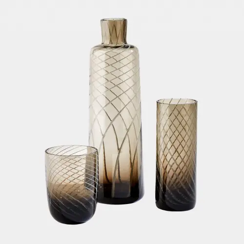 Swirl Highball Glass-Gray