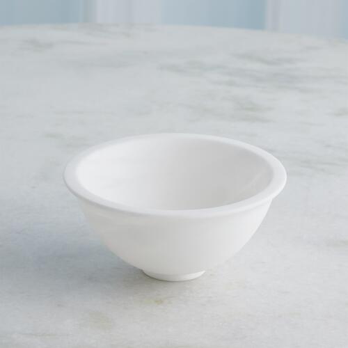 Oiled Alabaster Bowl-White