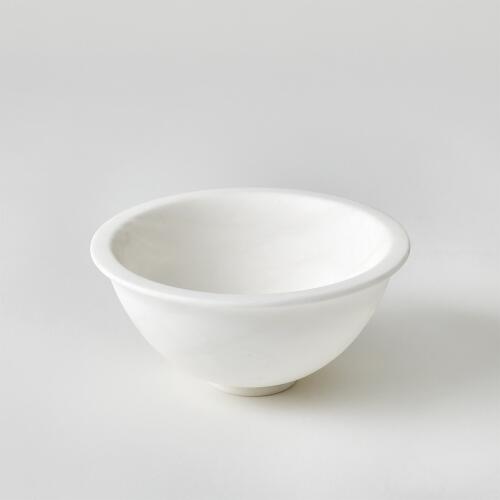 Oiled Alabaster Bowl-White