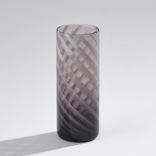 swirl highball glass-purple