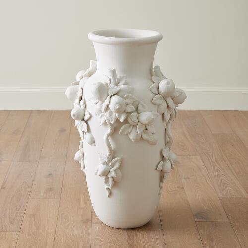 Villa Limone Urn-Matte White-Lg
