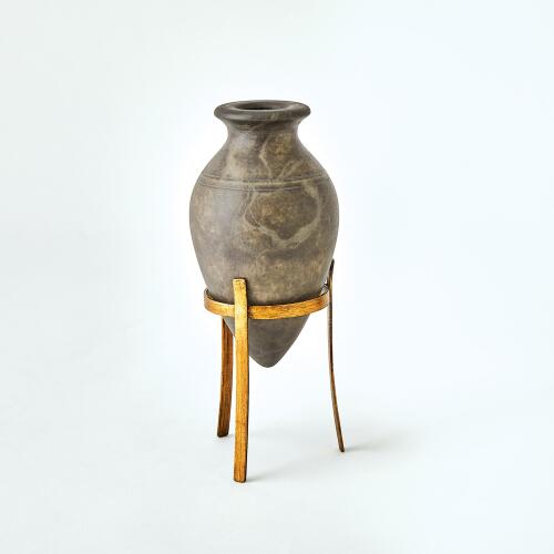 Amphora Alabaster Vase-Grey