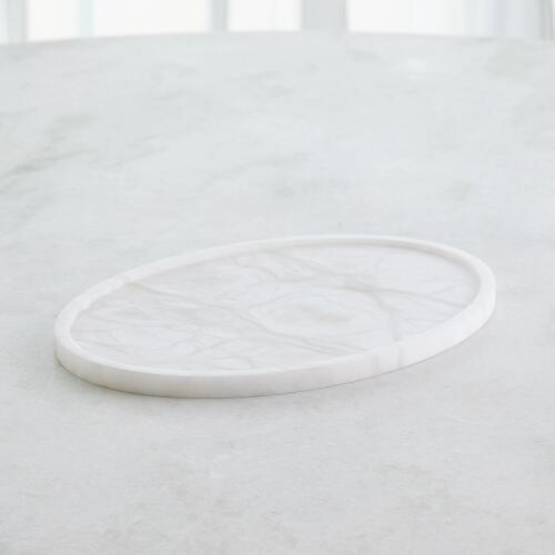 Alabaster Oval Tray
