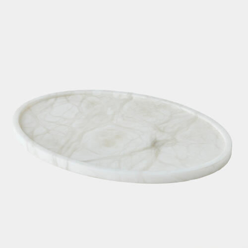 alabaster oval tray