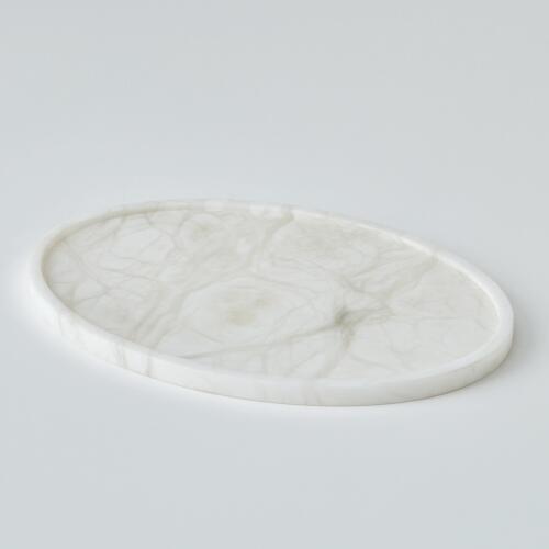 alabaster oval tray