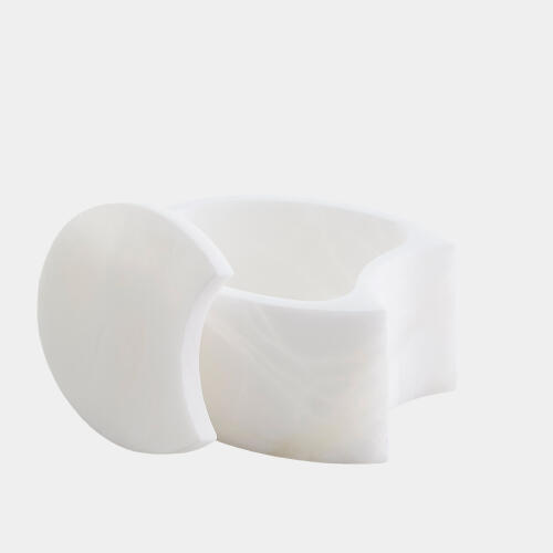 Elena Oval Cut Box-Alabaster