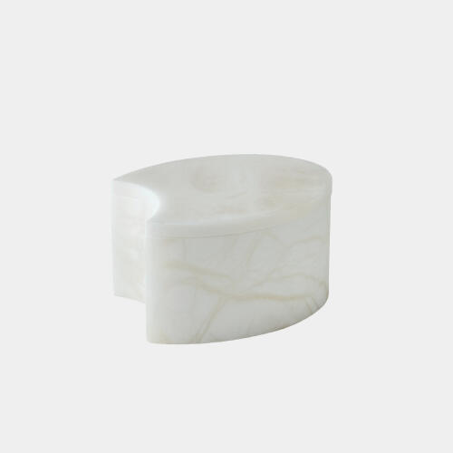 Elena Oval Cut Box-Alabaster