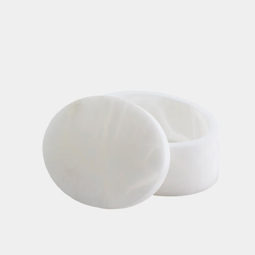 Elena Oval Box-Alabaster