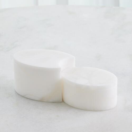 Alabaster Oval Box