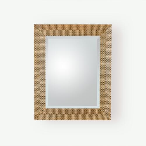 Delicate Basketweave Mirror-Gold