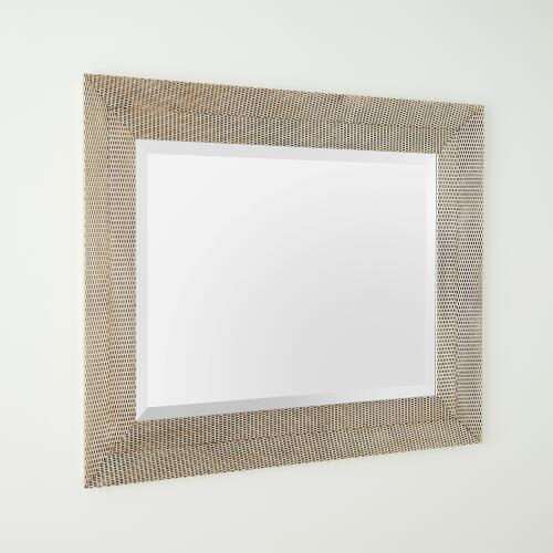 Delicate Basketweave Mirror-Silver