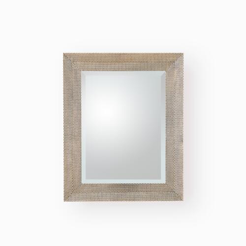 Delicate Basketweave Mirror-Silver