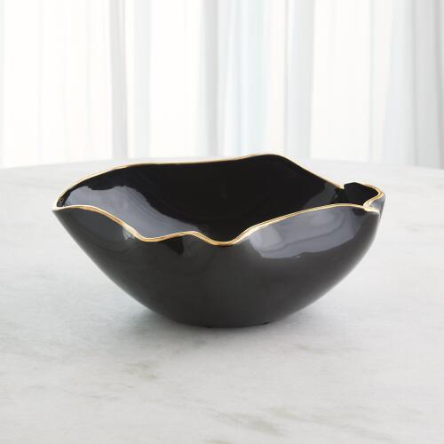 Currents Bowl-Black/Gold