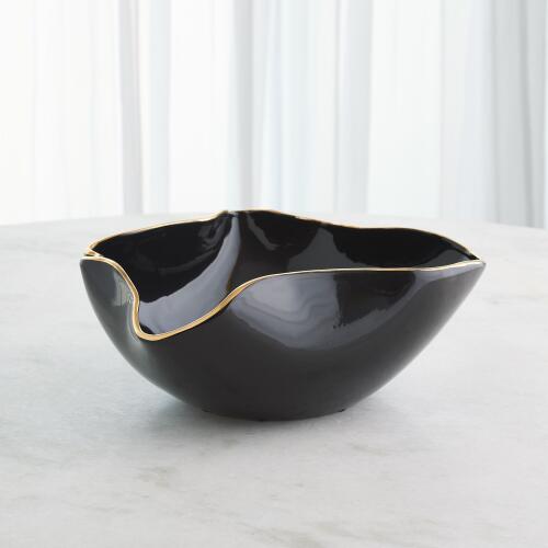 Currents Bowl-Black/Gold