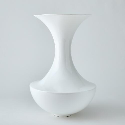 Trumpet Vase-Gloss White