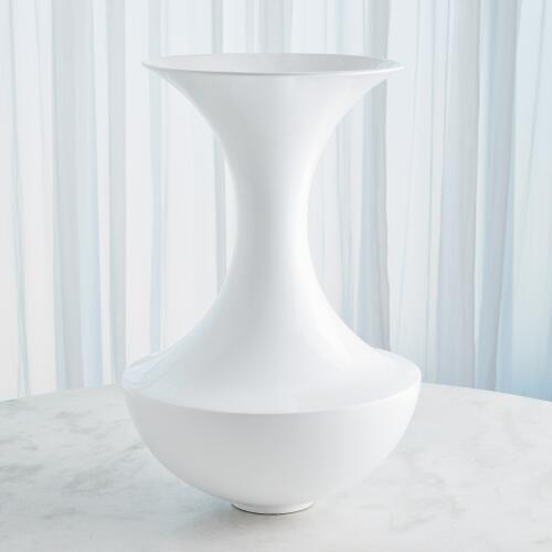 Trumpet Vase-Gloss White