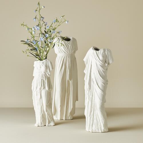 Greco Vase-Matte White-Sm