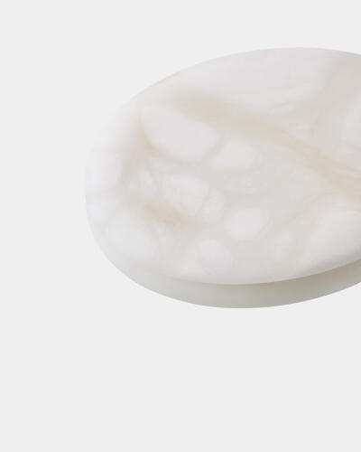 Leora Oval Swivel Box-Alabaster