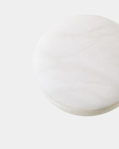 Leora Round Swivel Box-Alabaster