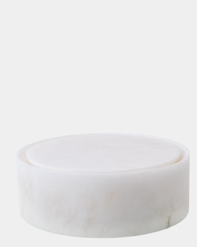 Labbro Round Box-Alabaster