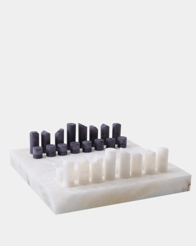 Augustus Alabaster Chess/Checkers Set