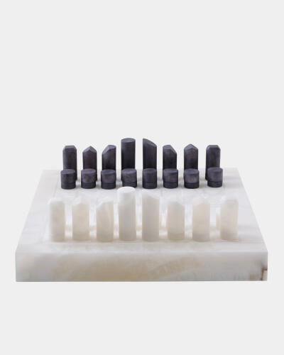 Augustus Alabaster Chess/Checkers Set