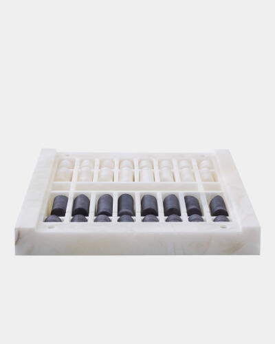Augustus Alabaster Chess/Checkers Set
