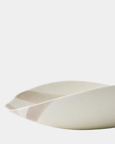 Palermo Striped Folded Plate-Gray