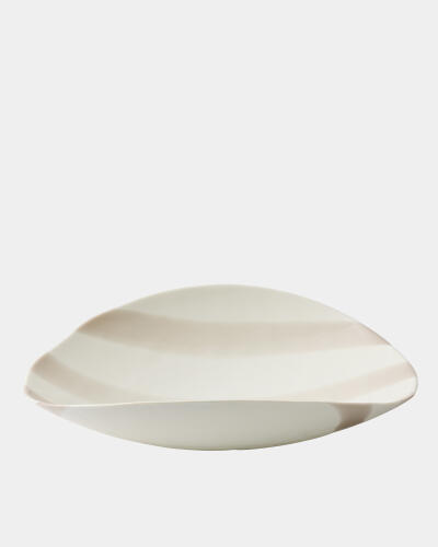 Palermo Striped Folded Plate-Gray